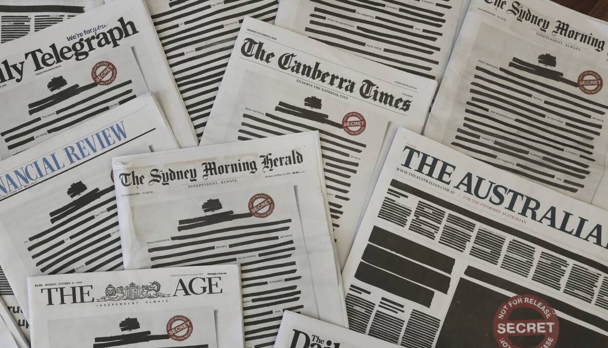 Redacted front pages were published on Monday, before it was revealed how often the Information Commissioner is over-turning Freedom of Information decisions. Picture: Alex Ellinghausen