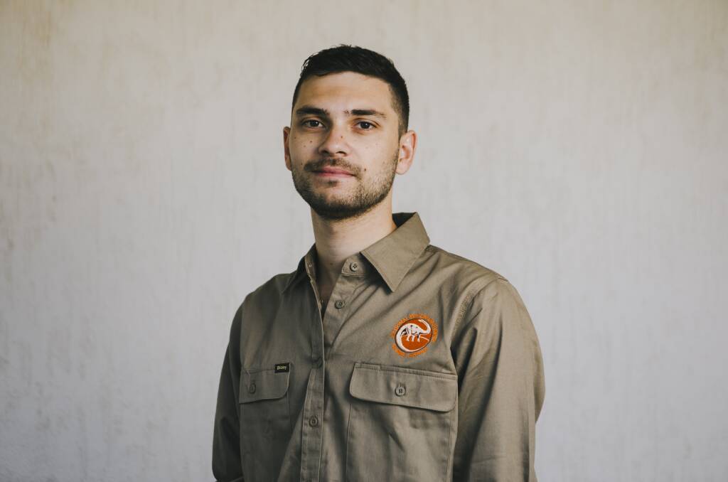 The National Gallery of Australia's 2019 Indigenous Arts Leadership and Fellowship ACT participant Aidan Hartshorn. Picture: Jamila Toderas
