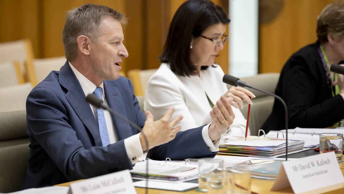 Outgoing Australian Bureau of Statistics chief statistician David Kalisch at Senate estimates in October. Picture: Sitthixay Ditthavong