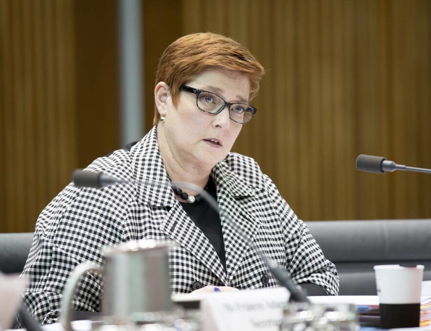 Foreign minister Marise Payne. Picture: Sitthixay Ditthavong