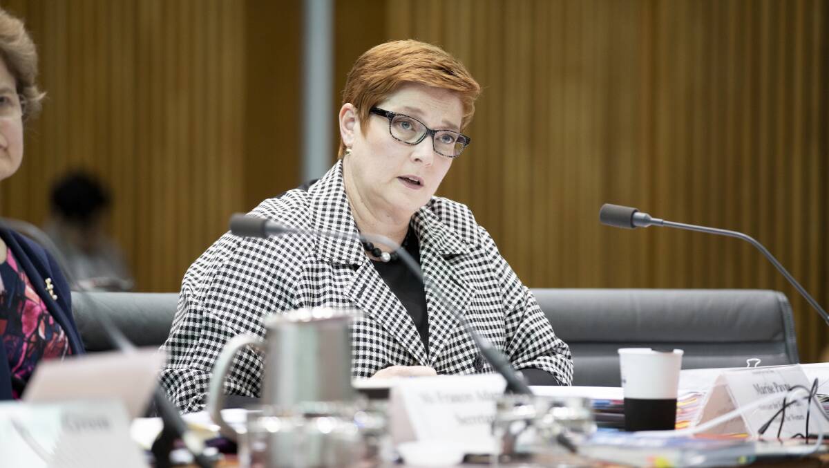 Marise Payne was tight-lipped on the prisoner on Thursday. Picture: Sitthixay Ditthavong