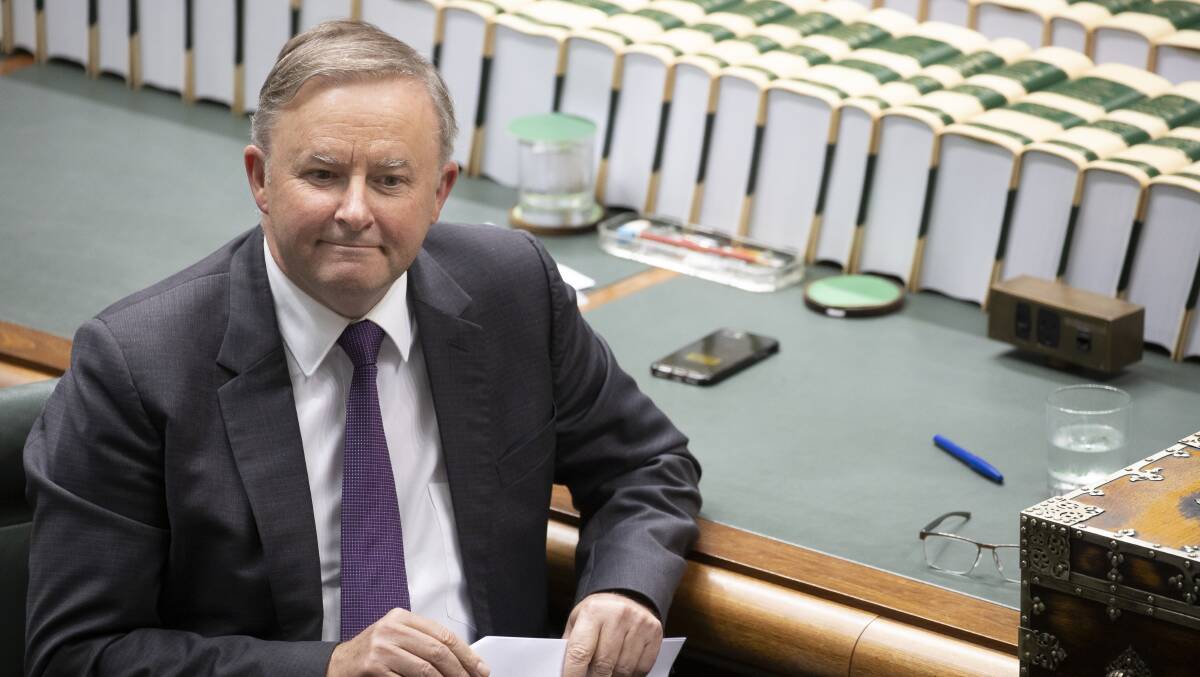 Opposition leader Anthony Albanese says coal mining in regional Queensland can help produce the steel to build the world's wind turbines. Picture: Sitthixay Ditthavong