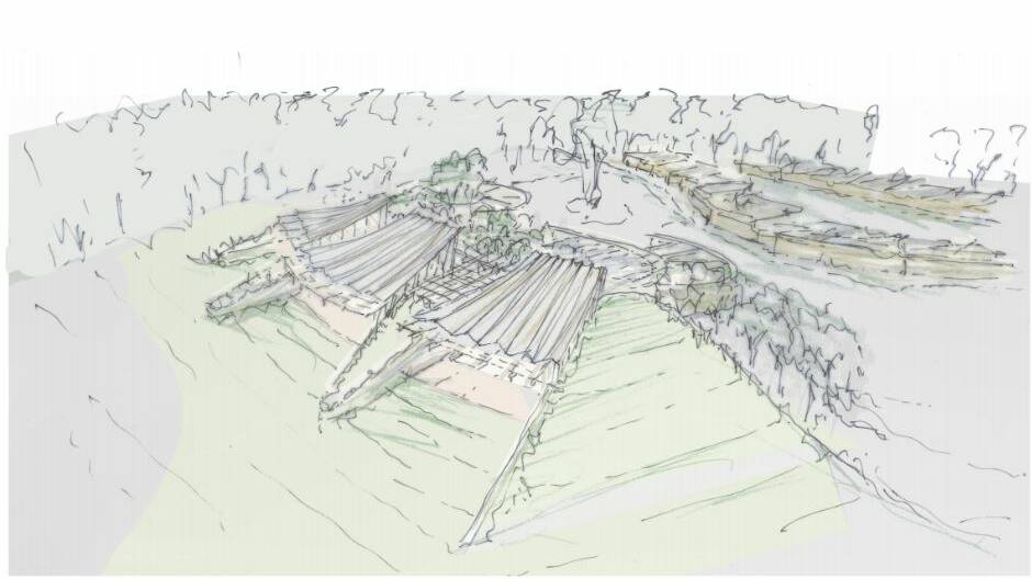 Artist impression of eco-lodge at Arboretum from feasibility study