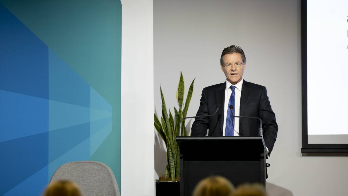 Australian Public Service Commissioner Peter Woolcott at Monday's announcement. Picture: Sitthixay Ditthavong