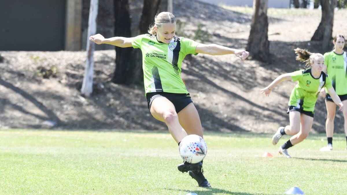 Hayley Taylor-Young is looking to make her W-League debut this season. Picture: Dion Georgopoulos