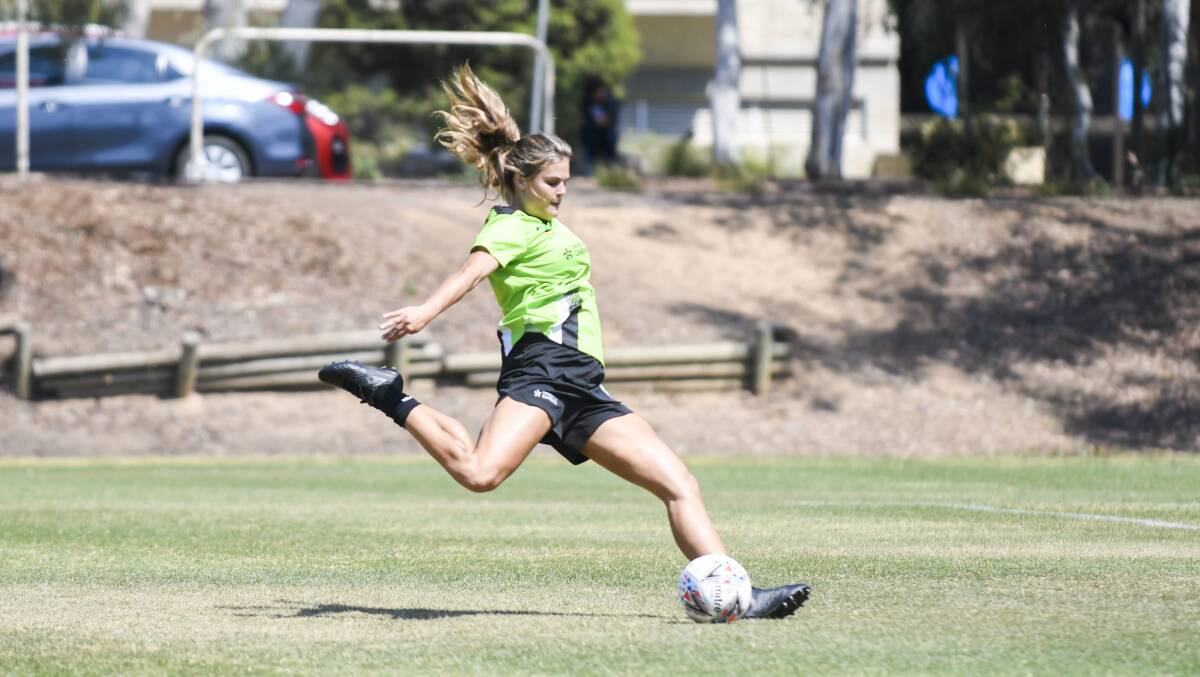 Katie Stengel has signed with Canberra United for the 2019-20 season. Picture: Dion Georgopoulos