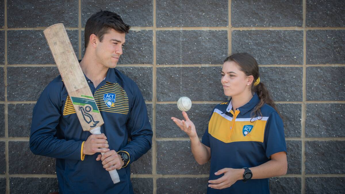 ACT cricketers Rhys Healy and Kelly Rowlings are hunting an opportunity to play at the SCG. Picture: Karleen Minney