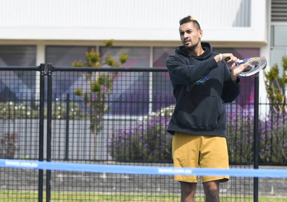 Nick Kyrgios's touch around the next could be a weapon against Rafael Nadal. Picture: Dion Georgopoulos