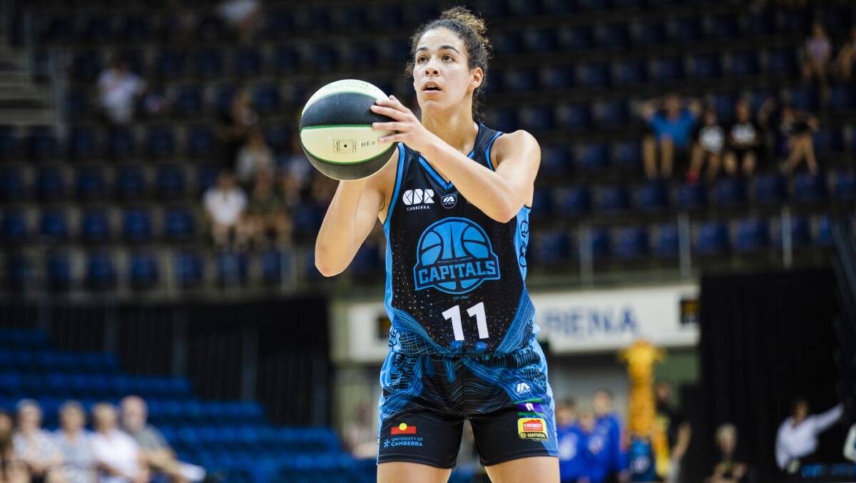 Kia Nurse and the Canberra Capitals return to the AIS Arena on Sunday. Picture: Jamila Toderas