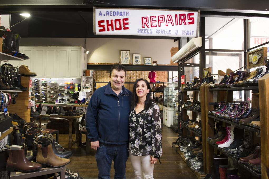 Redpath's Shoes is now in Garema Place but originally opened in Manuka. Picture: Dion Georgopoulos