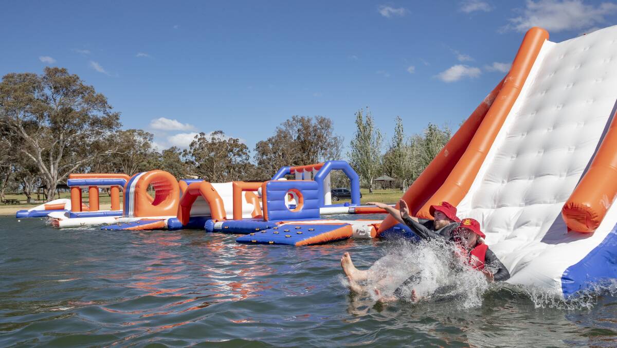 The Canberra Aqua Park completed a successful trial last summer. Picture: Sitthixay Ditthavong