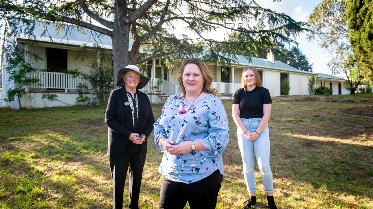 Evelyn Ashton and Margreet Philp, will be looking to determine the future of Gold Creek Homestead. Pictured with Margreet's daughter Alara Salvage. Picture: Elesa Kurtz