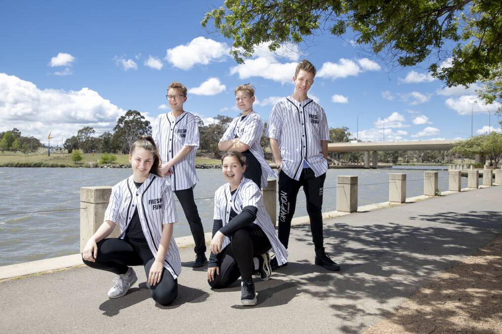 St Mary McKillop College Fresh Funk dance members Keira Deahm, Callum Doherty, Izabella Hayes, Jaedyn Shaw and Matthew Santa will perform at Southfest. Picture: Sitthixay Ditthavong