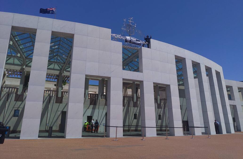 'Eli' Jessup on top of Parliament House on November 11, 2019. 