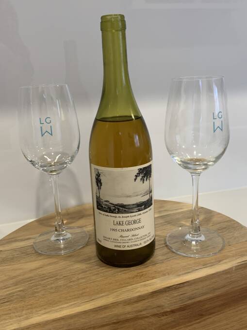 Drink up - enjoying some of Edgar Rieks 1995 Chardonnay. Edgar was a winemaking pioneer in the Canberra region, planting vines at Lake George back in 1971. Picture: Tim the Yowie Man