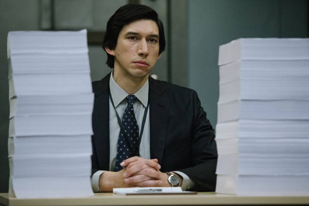 Adam Driver gives a nuanced and expressive performance as young graduate student Daniel Jones in 'The Report'. Picture: Supplied