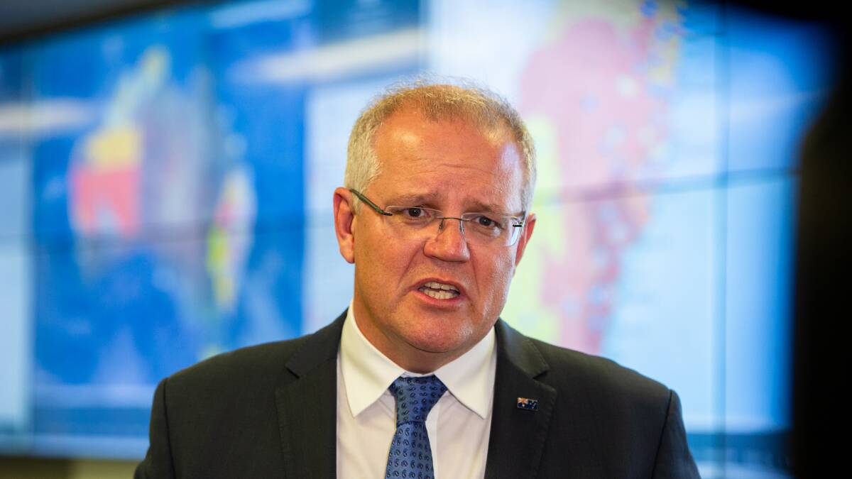 Prime Minister Scott Morrison is focused on the real world, and so he should be. Picture: Elesa Kurtz