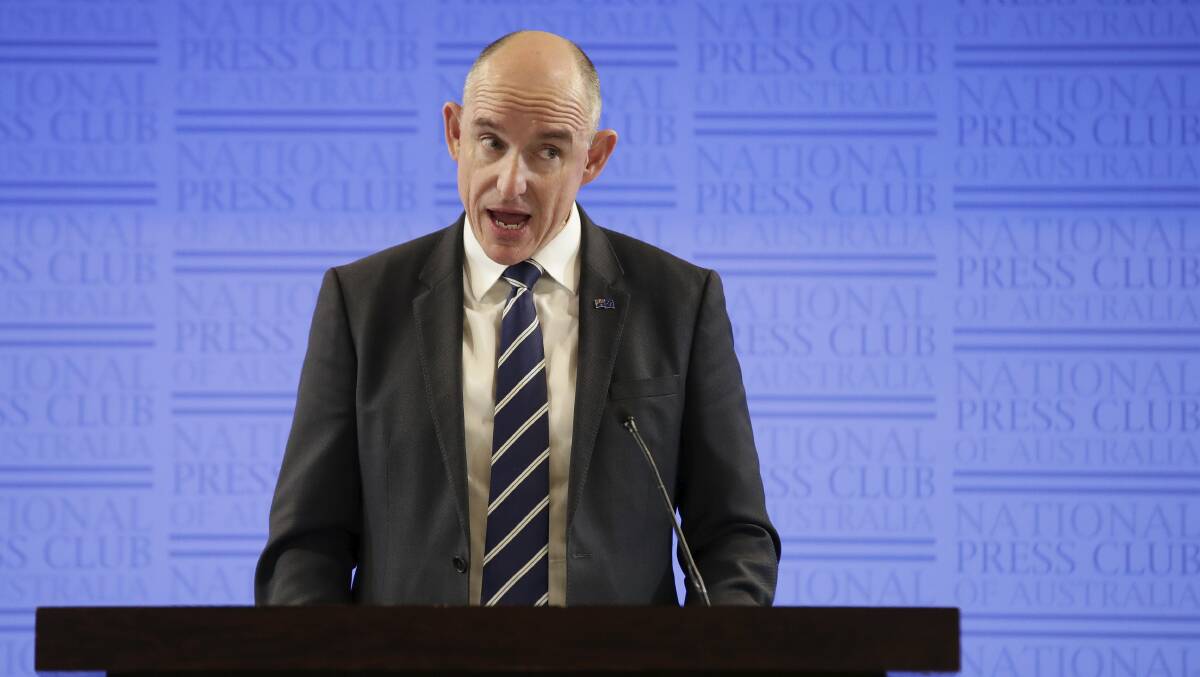 Minister for Government Services Stuart Robert has defended the debt recover system. Picture: Alex Ellinghausen