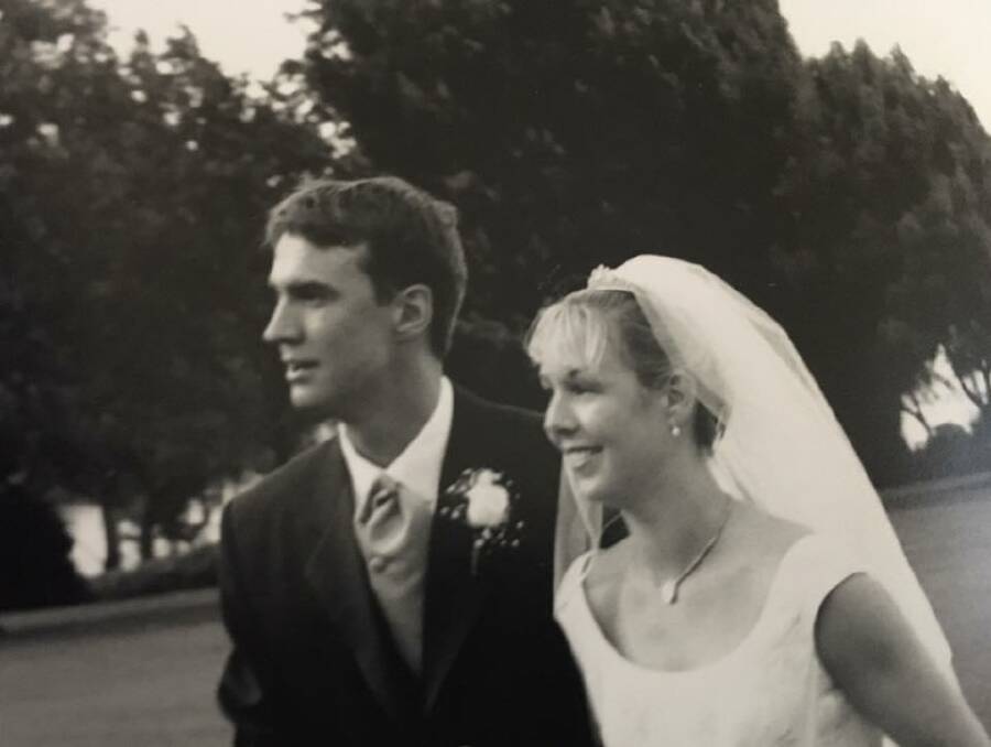Andrew and Belinda Chamberlain on their wedding day in 2000.