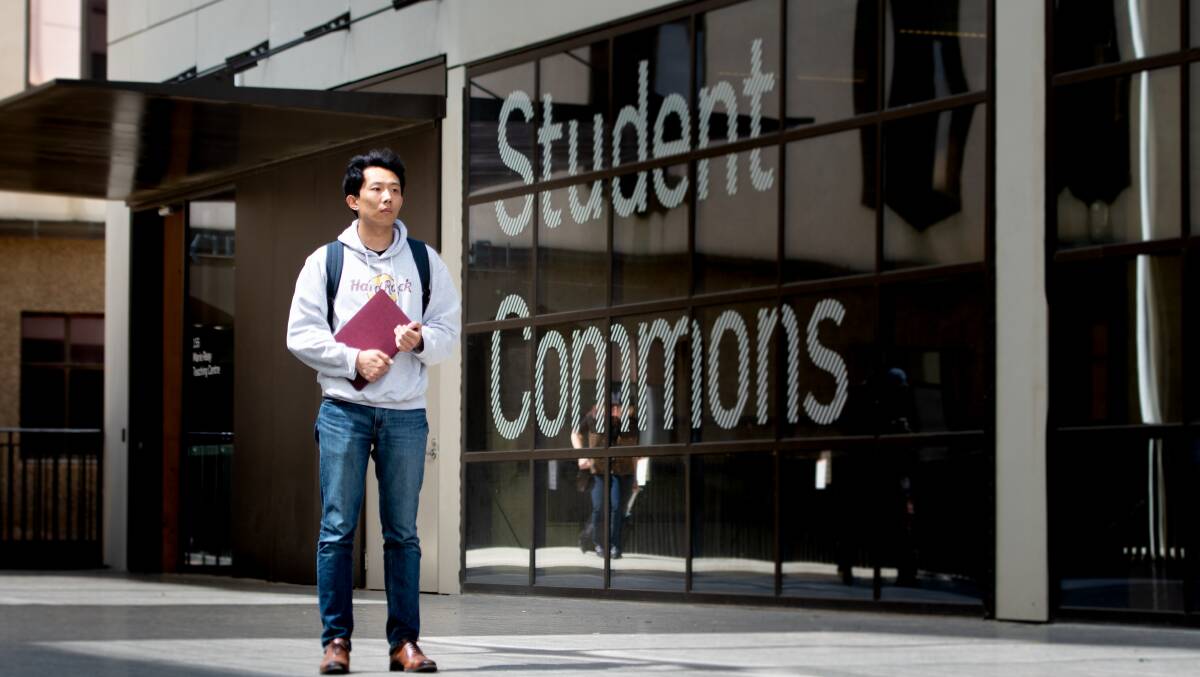 International student Ma had to cancel his flight home to China to resit the "compromised" exam. Picture: Elesa Kurtz