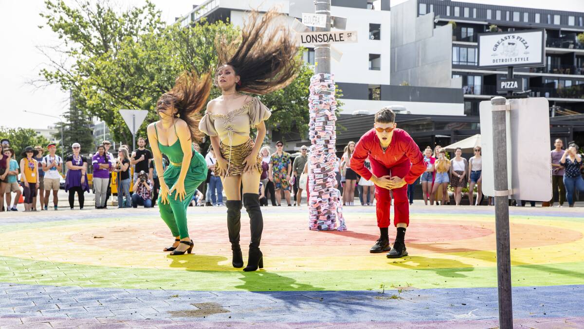 Vogue dance group The House of Luna performs at Yes!Fest on Saturday afternoon. Picture: Sitthixay Ditthavong