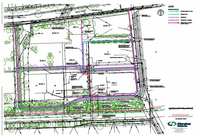 The consultant's report which shows a proposed road at the southern side of Dickson's section 72 running through a corridor of trees. Picture: Supplied