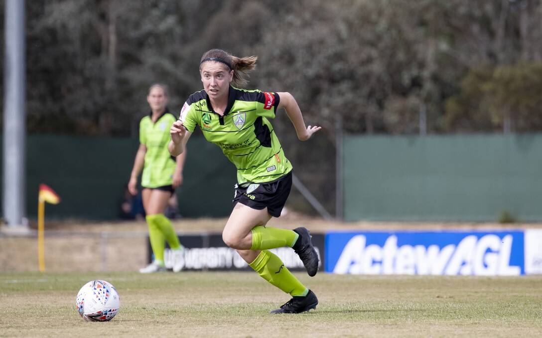 Canberra United's Karly Roestbakken is excited at the prospect of hosting the 2023 World Cup. Picture: Sitthixay Ditthavong