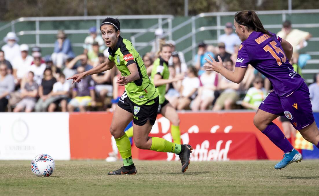 Canberra United's Leena Khamis is considering calling time on her W-League career. Picture: Sitthixay Ditthavong