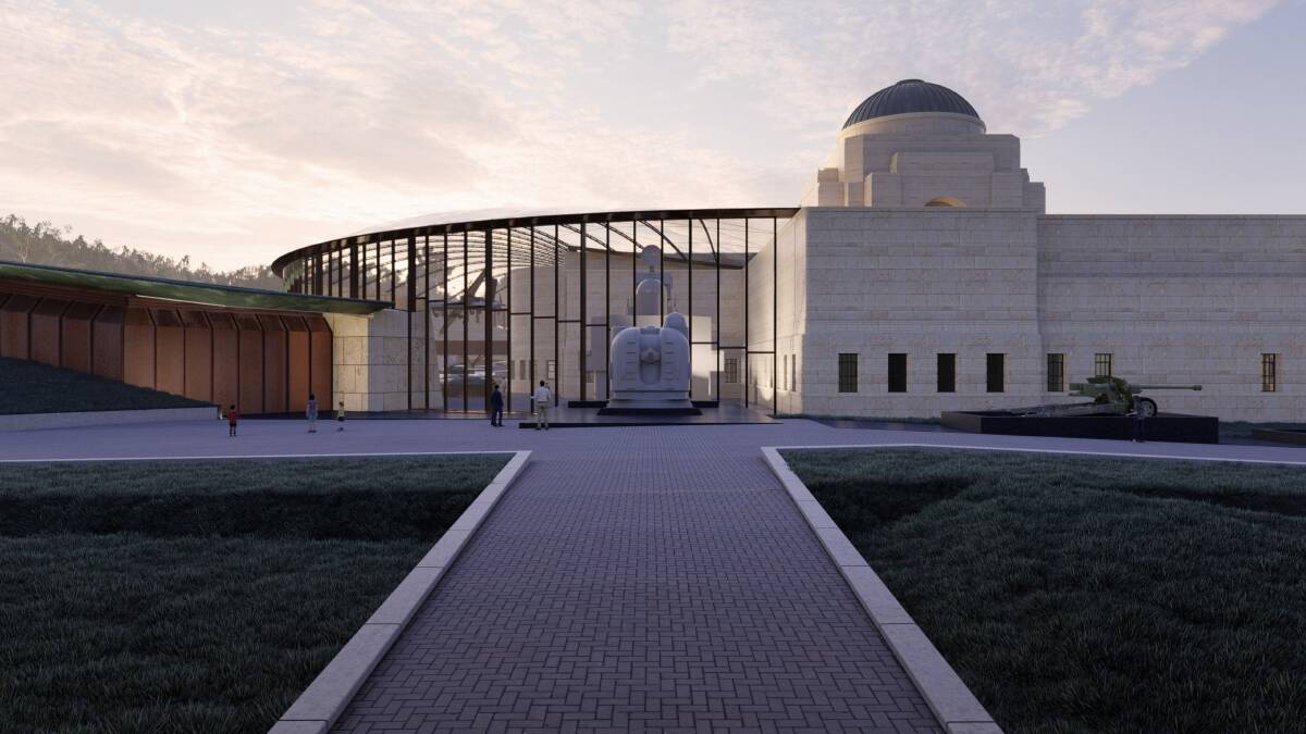 An artist's impressions of the Australian War Memorial expansion. Picture: Supplied
