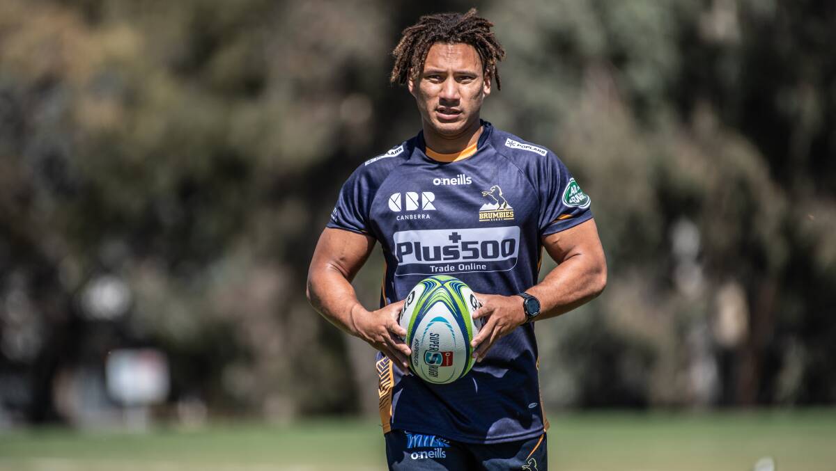 Issak Fines could force his way into the Brumbies side on the wing. Picture: Karleen Minney