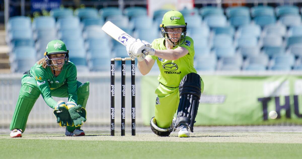 Thunder star Alex Blackwell played a starring role with the bat in the club's return to Manuka Oval. Picture: Jamila Toderas