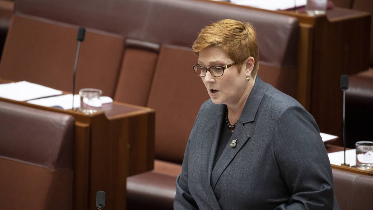 Foreign Affairs Minister Marise Payne said the DFAT Chief of Protocol had called a Head of Mission over a self-isolation breach by a diplomat. Picture: Sitthixay Ditthavong