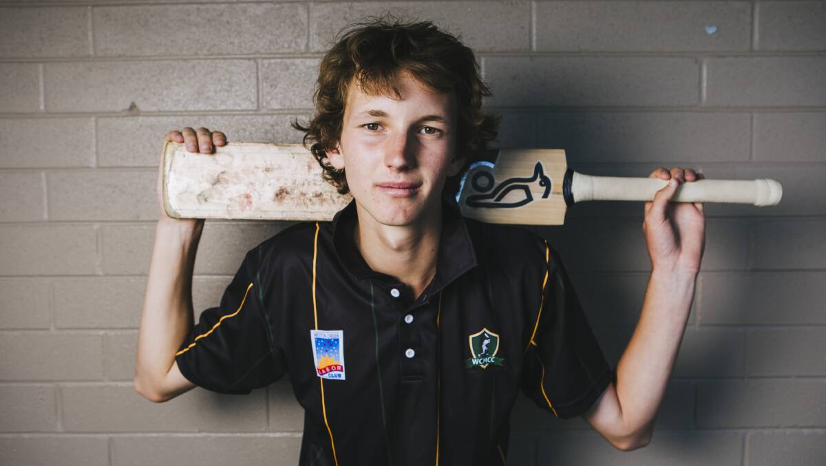 Weston Creek Molonglo cricketer Zak Keogh joined the club this season after following the advice of Mac Wright's dad. Picture: Jamila Toderas