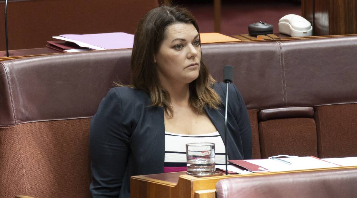 Greens senator Sarah Hanson-Young during question time on the 28th November 2019. Picture: Sitthixay Ditthavong