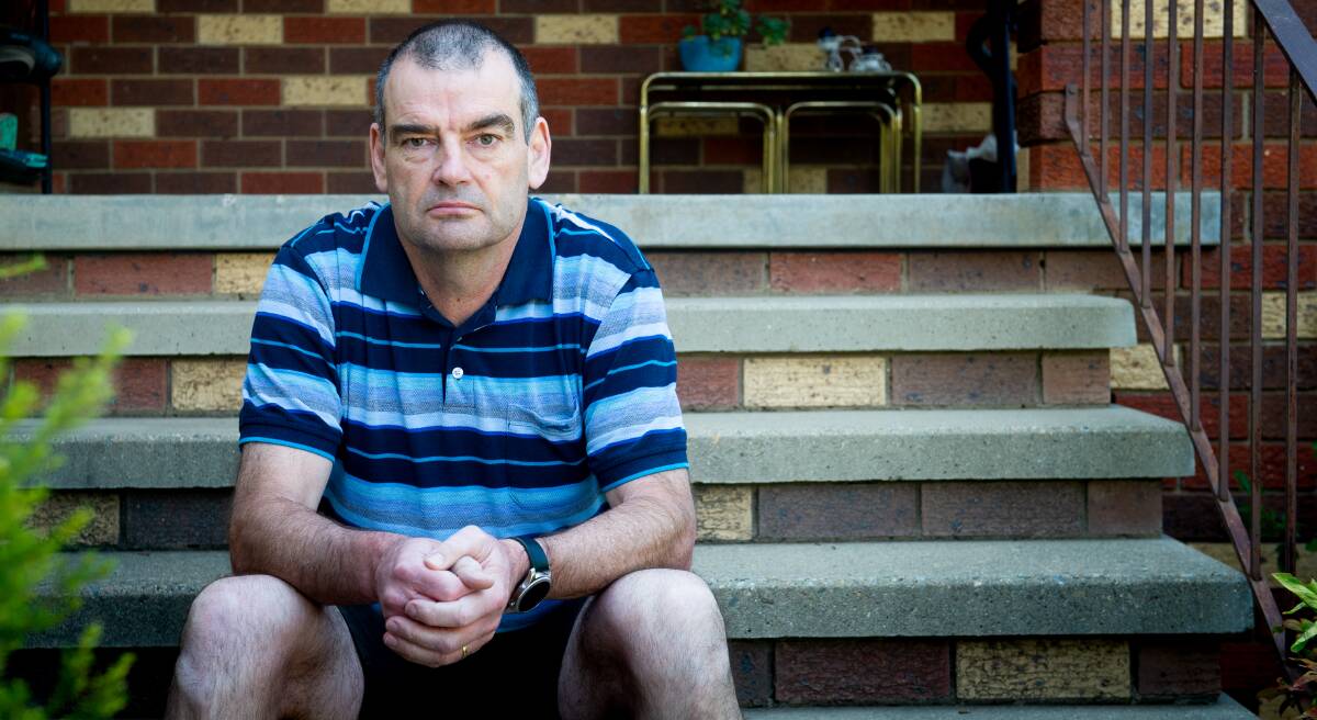 Former ACT Policing senior constable, Stuart O'Callaghan, who sustained a psychological injury after he was ambushed by his superiors into a meeting about his performance. Picture: Elesa Kurtz