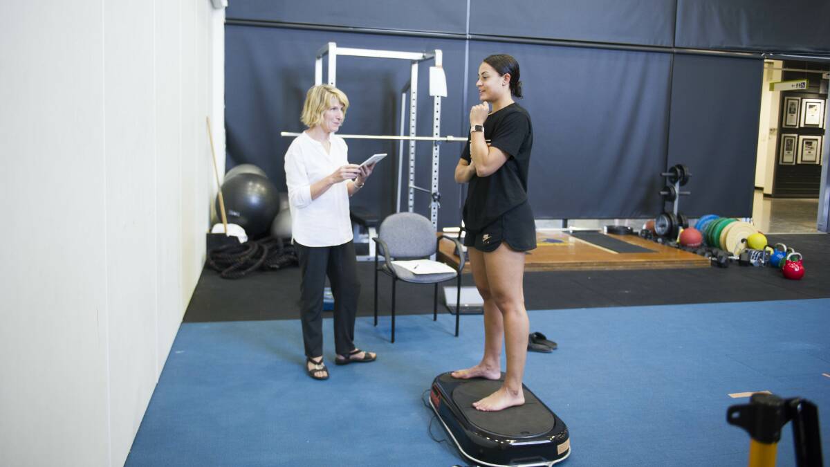 Balance testing time for Maddison Rocci. Picture: Dion Georgopoulos