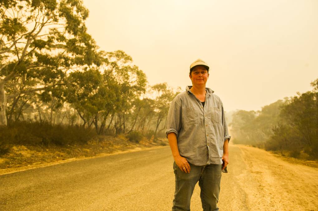 Amber Campbell-Davys made the call to leave her property as the fire approached. Picture: Dion Georgopoulos