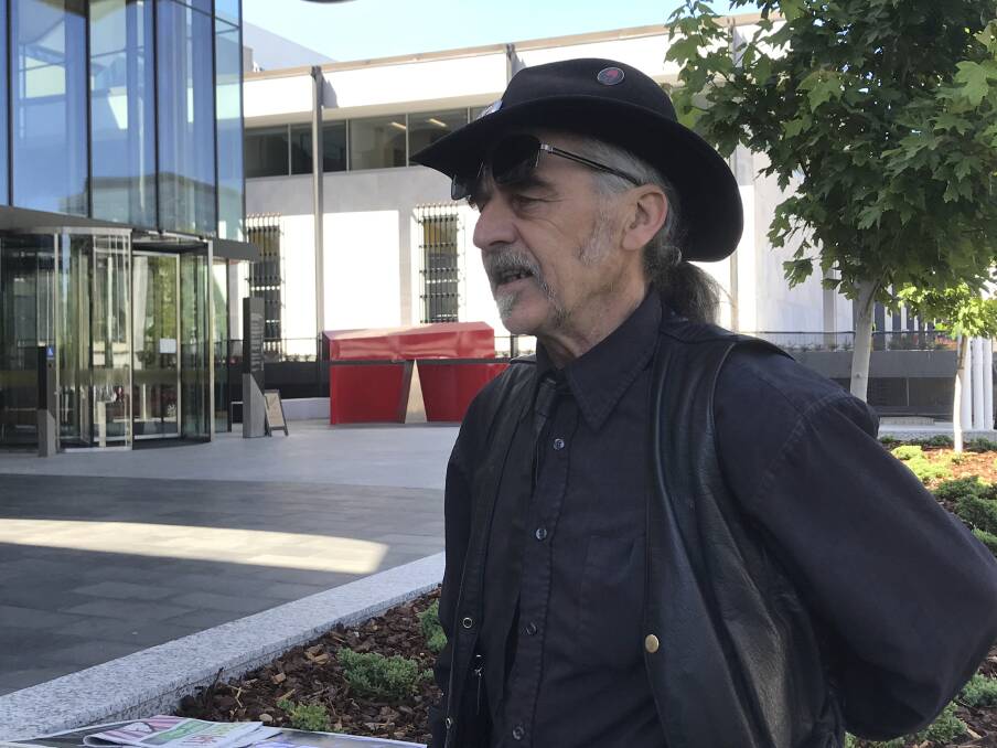 Barry Herbert Jessup, who is also known as 'Eli', outside court on Wednesday. Picture: Cassandra Morgan