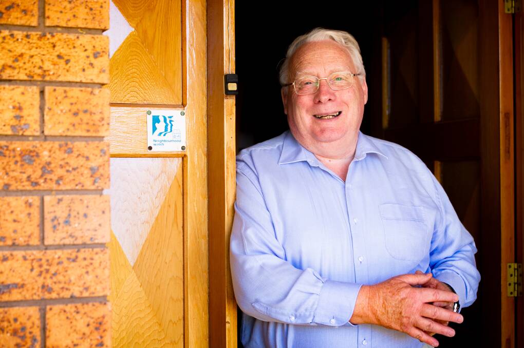 Phil Morrall helped start Neighbourhood Watch in Canberra 30 years ago. Picture: Elesa Kurtz