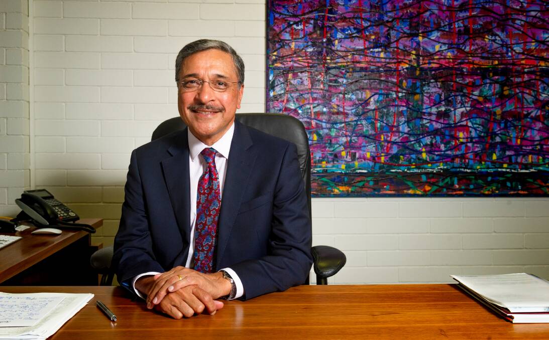 University of Canberra Vice Chancellor Deep Saini is leaving the top job to go home to Canada. Picture: Elesa Kurtz