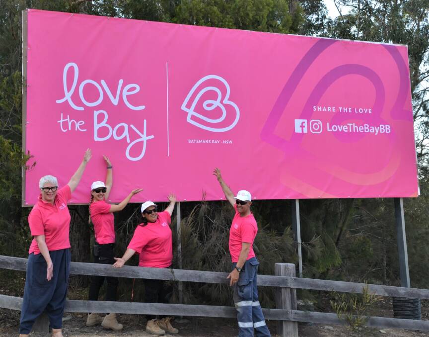 The bright imagery for the Love the Bay campaign.