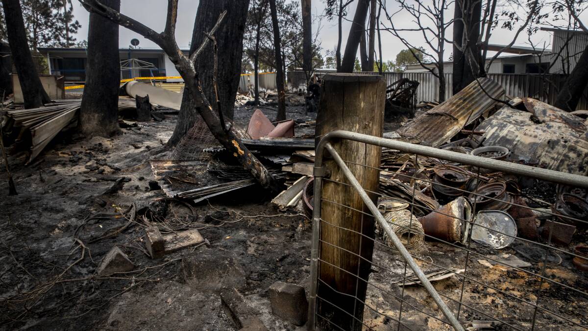 Many properties were lost in bushfires at Lake Tabourie on the South Coast in December. Picture: Sitthixay Ditthavong
