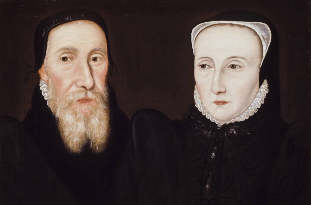 A portrait of Edwin Sandys and Cicely Sandys (née Wilford) after an Unknown artist, late 17th century, based on a work of 1571. Picture: National Portrait Gallery, London