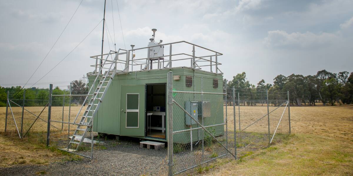 The air quality monitoring station at Florey. Picture: Elesa Kurtz