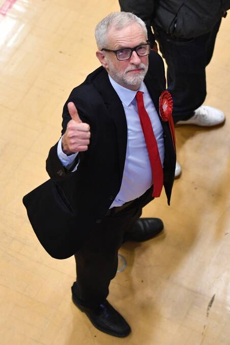 Jeremy Corbyn, leader of the Labour Party, attends the vote count in his Islington North constituency. Picture: Getty Images
