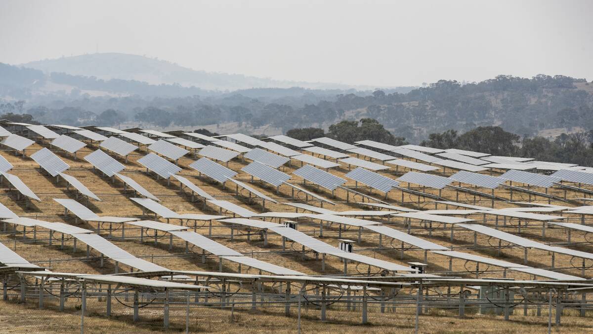 The Williamsdale solar farm. Picture: Sitthixay Ditthavong