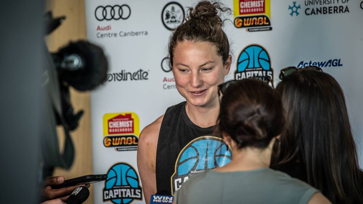 Canberra Capitals' Kelsey Griffin has been ruled out for six weeks with an ankle injury. Picture: Karleen Minney