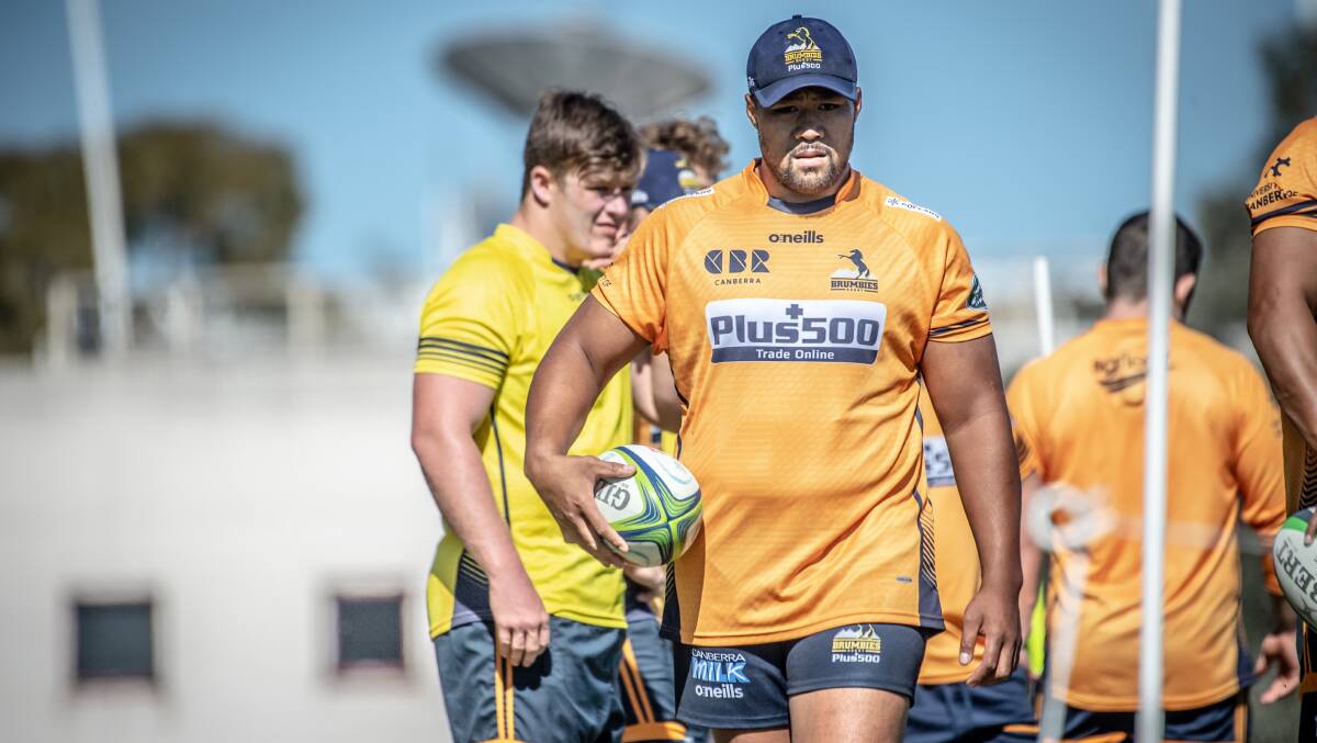 ACT Brumbies hooker Folau Fainga'a is ready to step up in 2020. Picture: Karleen Minney.