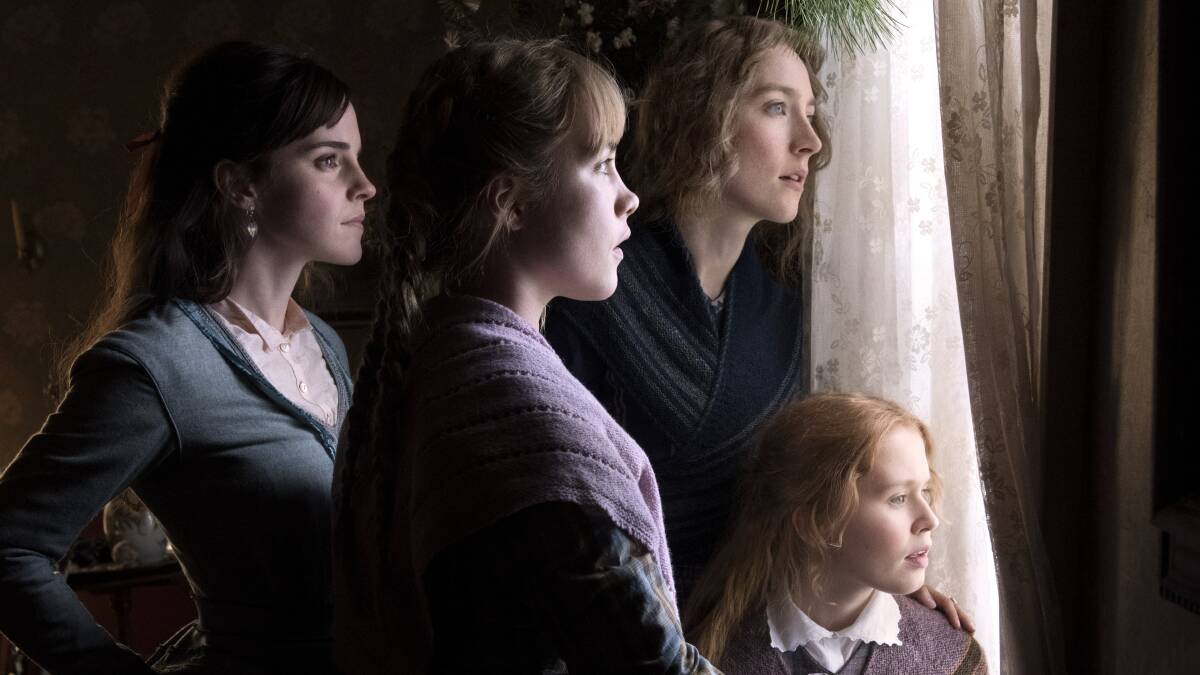 Rear: Emma Watson (left) and Saoirse Ronan; front, from left, Eliza Scanlen and Florence Pugh in Little Women. Picture: Wilson Webb