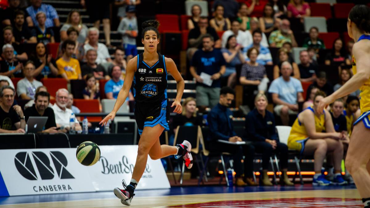 Capitals stars Kia Nurse [pictured] and Kelsey Griffin are raising money for the bushfire relief. Picture: Karleen Minney